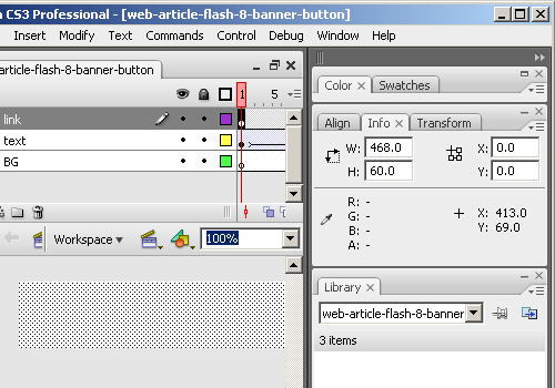 Размеры flash баннера